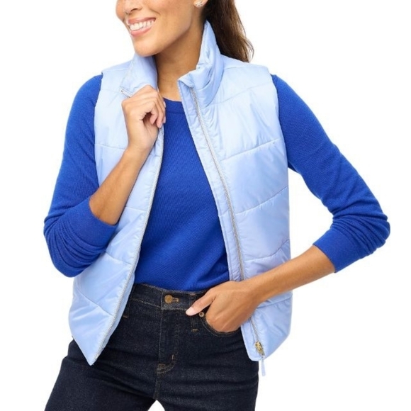 J. Crew Jackets & Blazers - J. Crew Mountain Puffer Vest Sz XL Sky Blue Apparel